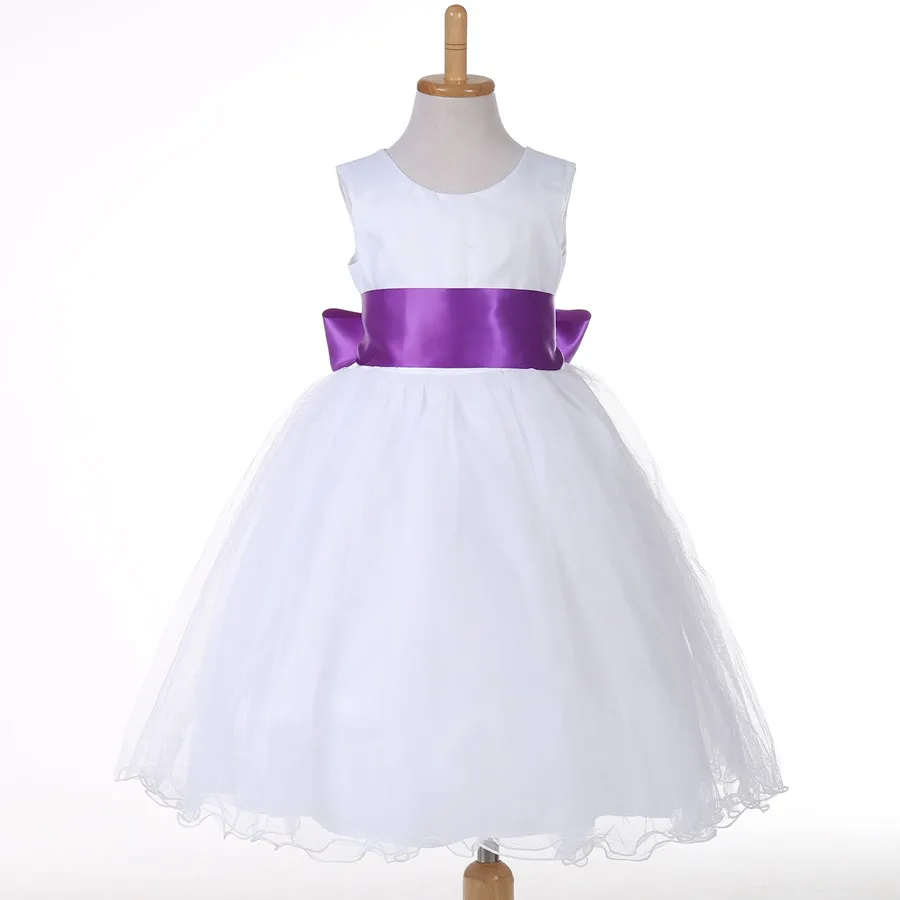 Flower Girl font b Dresses b font Wedding Easter Junior Bridesmaid White Curl Princess Girl font