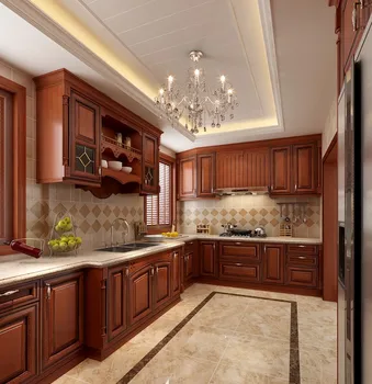 Contemporary Mahogany Wood Kitchen Cabinets Design - Buy ...