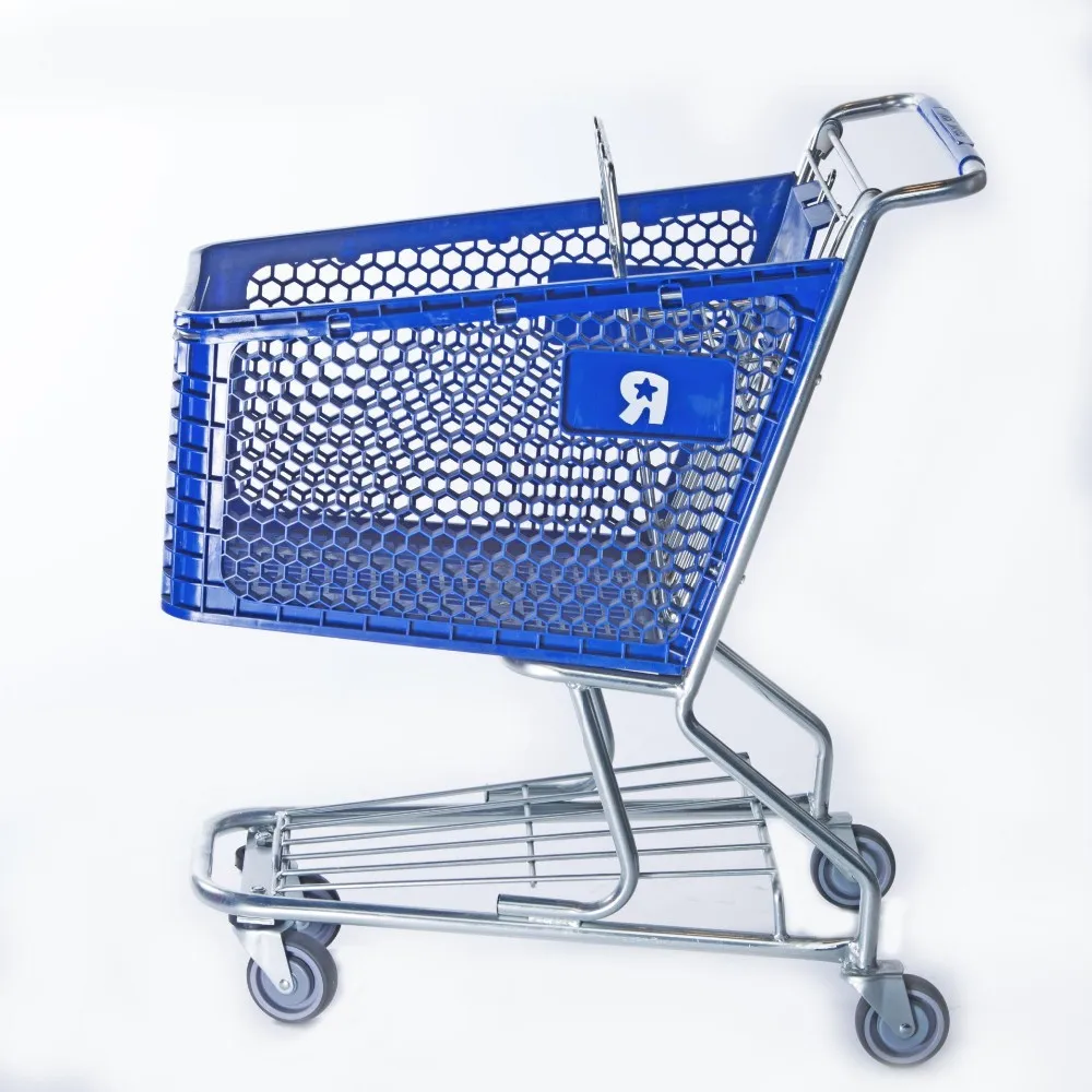 120L pull standard plastic foldable shopping trolley cart