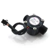 SEA YF-S201 1-30L/min Flow Range Black Plastic Water Flow Sensor G1/2 Inlet Port And Outlet Port
