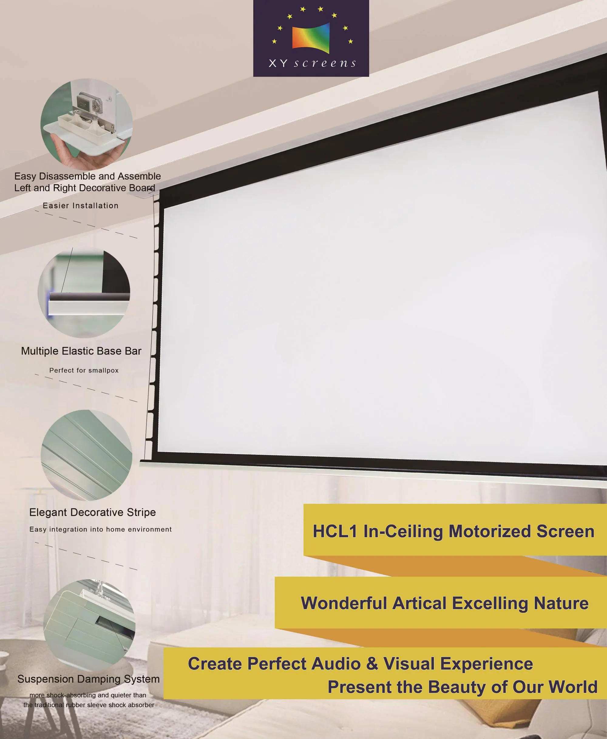 Xy Screens 2019 New Arrival 120 Inch In Ceiling Recessed Motorized Projector Projection Screen Buy Projection Screen Xy Screens Motorized Projector