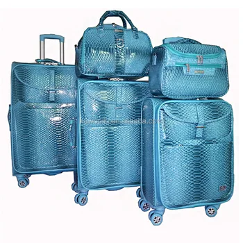 snakeskin luggage set