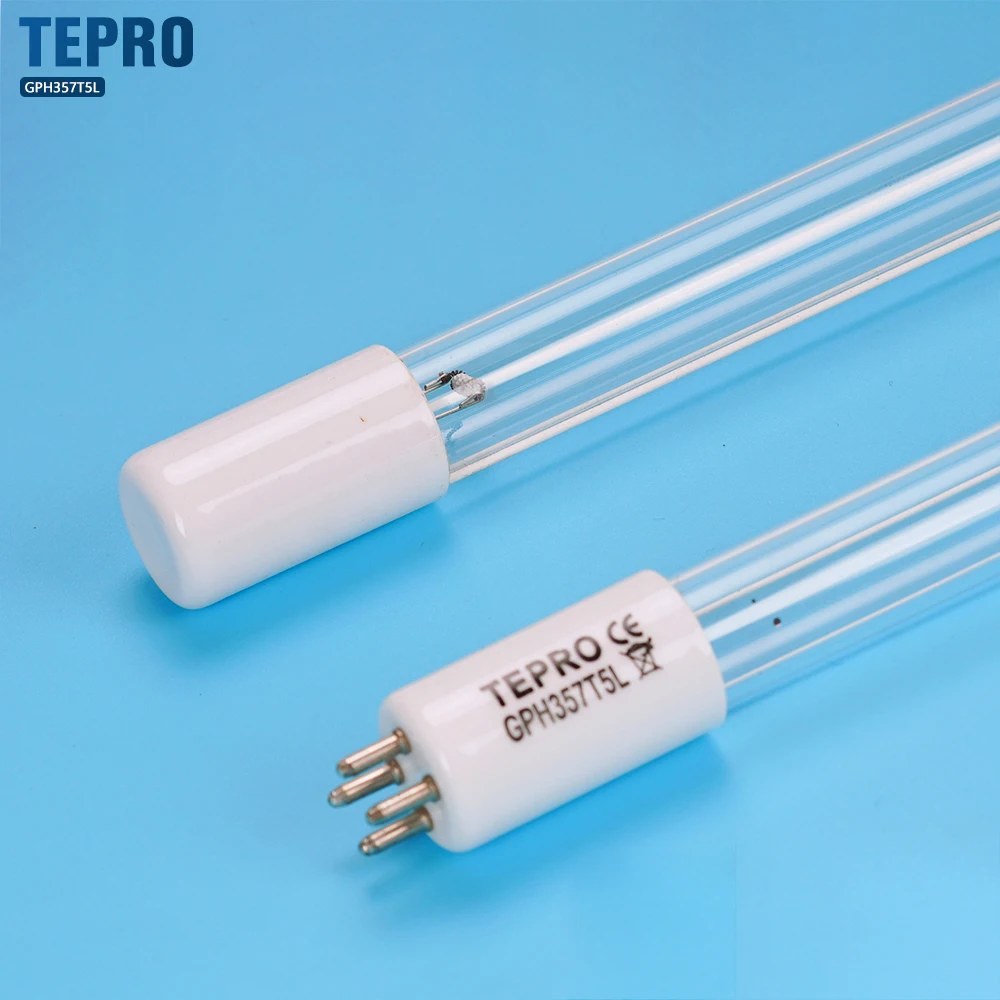 Single End 4 Pin UV Lamp 303mm 357mm 436mm 550mm UV Lights Curing 43V 51V 62V 69V UV-C Quartz Lamp Disinfection