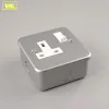 WK fireproof 13A Single Metal Clad Wall Switched BS Socket Outlet Mount Blanking Plate