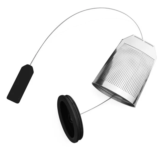 Black Reusable Tea Bag Stainless Steel Wire Mesh Tea Infuser Strainer