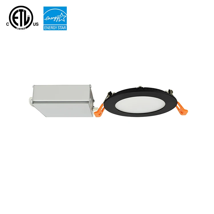 4" Ultra Thin Recessed Ceiling Light with Junction Box Dimmable Airtight Downlight 80W Equivalent Color Temperature changeable