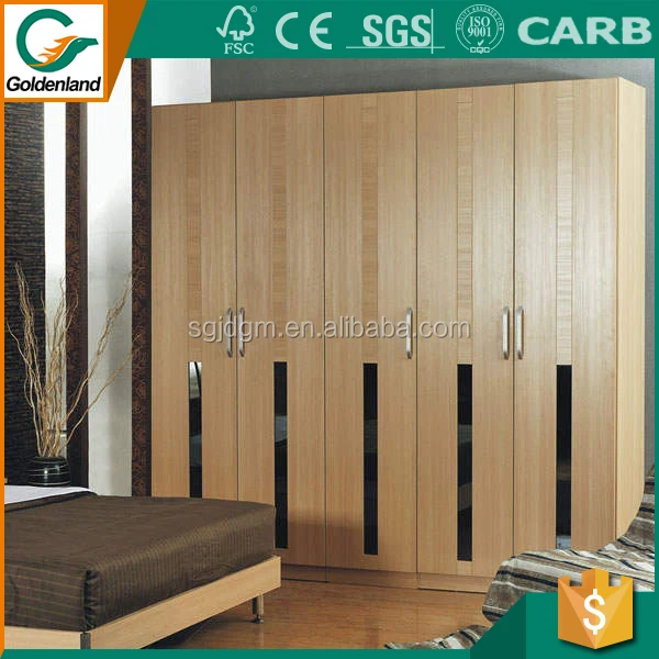 Foshan Cheap Small Wooden Almirah Closet Organizers Double Door