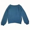 Most popular stylish design off shoulder mohair heavy gauge cable knit sexy women sweater