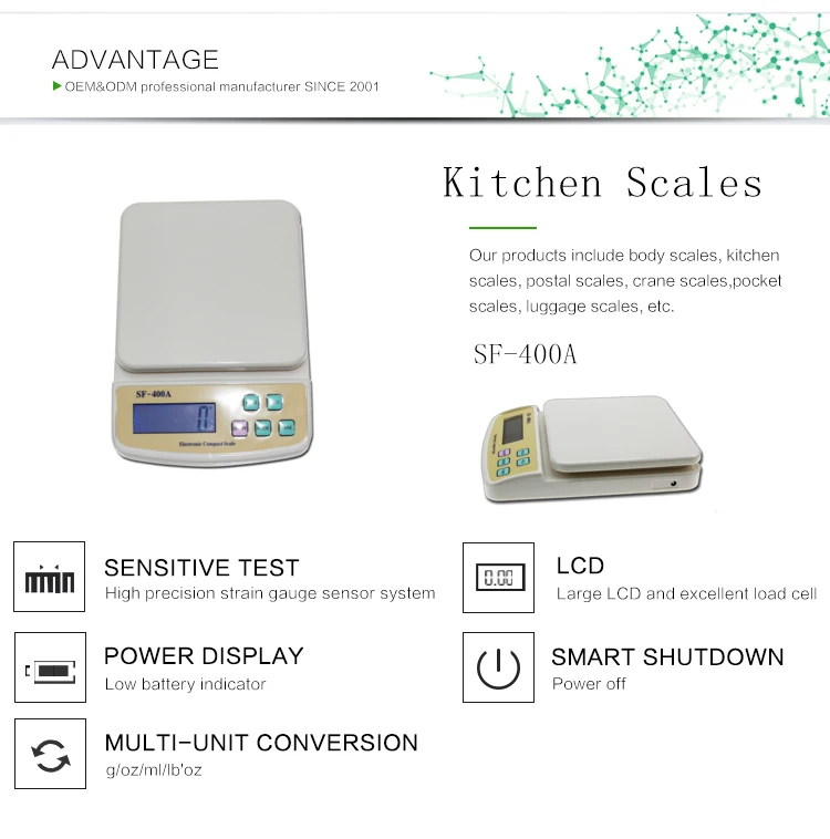 Digital Kitchen Food Diet Scale, Multifunction Weight Balance  22lbs/1g(0.04Oz)