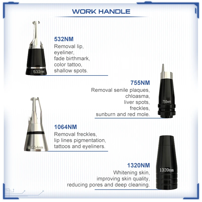 2 years warranty portable  picosecond 532nm 1064nm 1320nm 755nm yag laser machine