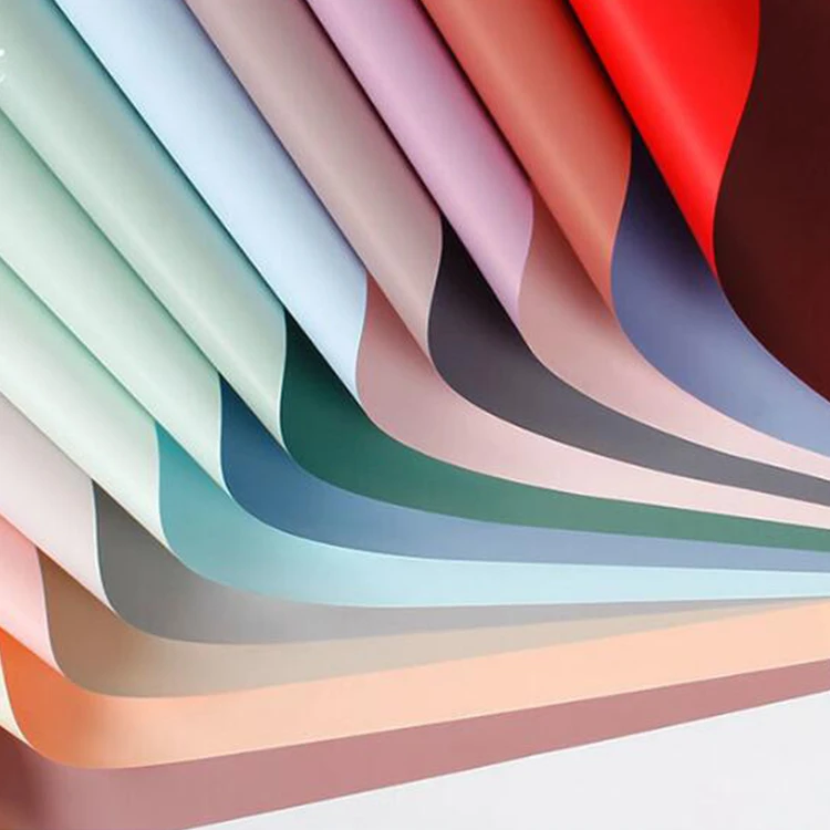 17 Colors Korean Fresh Flower Wrapping Paper Papel Para Flores Double