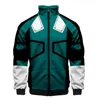 2019 Preppy Style Coats Cosplay 3d Stand Collar Zipper Hoodie OEM Custom Pattern Design Varsity Jacket