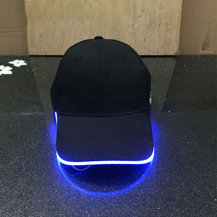 Custom Breathable Cotton Baseball Caps Led Light Baseball Cap For