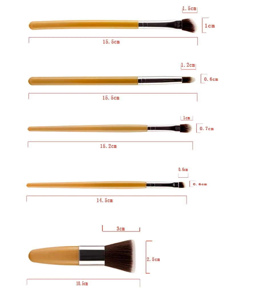 кисти для макияжа 6 штук makeup brush. размеры кисточек для рисования. длина кисточки. размеры кисточек для рисования. Vista artista кисти синтетика.