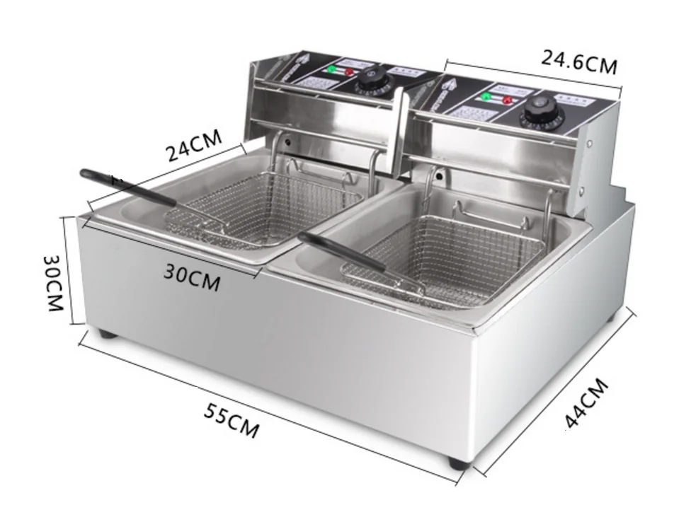 Stainless Steel 6 Liters Single Tank Cheap Electric Fryer For Chips