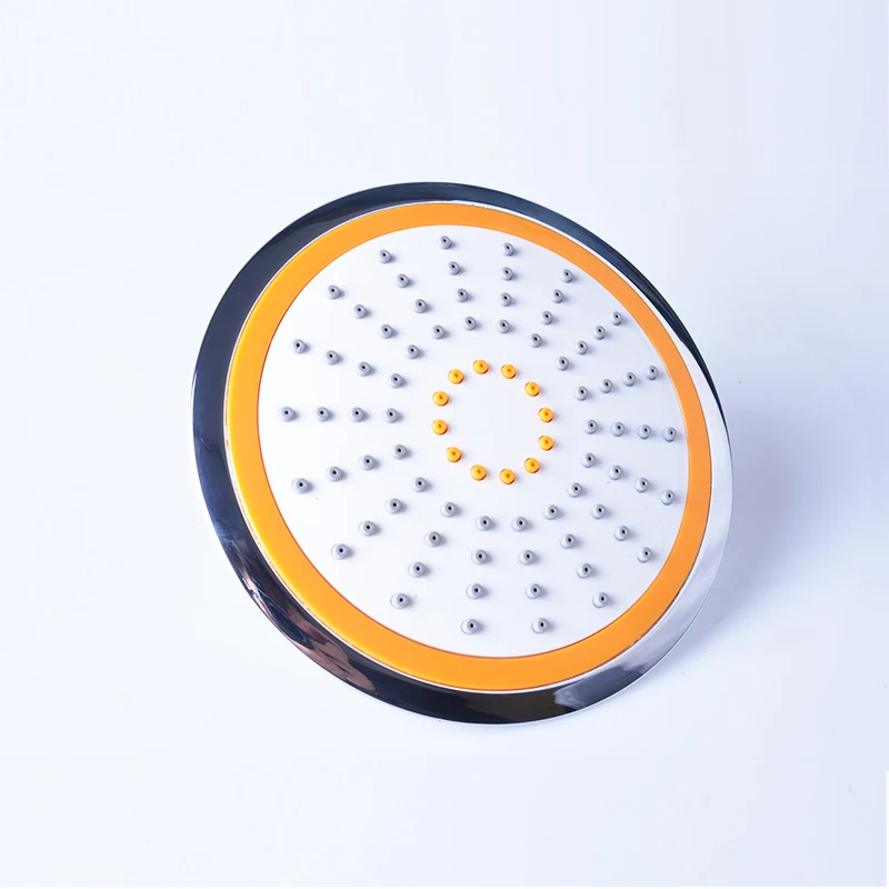 Multi - functional high pressure 6 inch water saving round luxury plastic rain bath shower head
