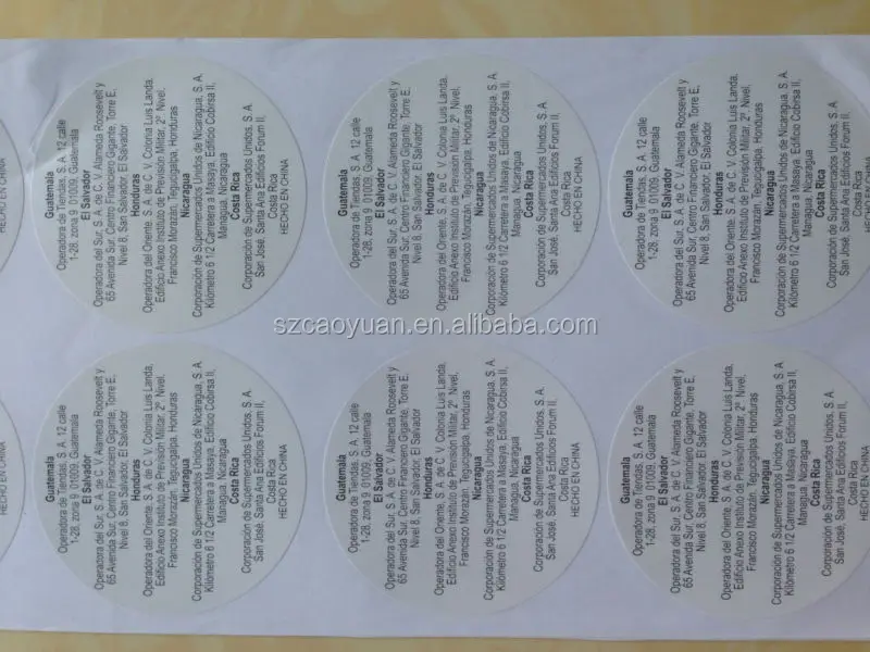 self adhesive label