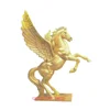 Metal Art New Product Sculpture Life Size Bronze Golden Winged Horse Statues