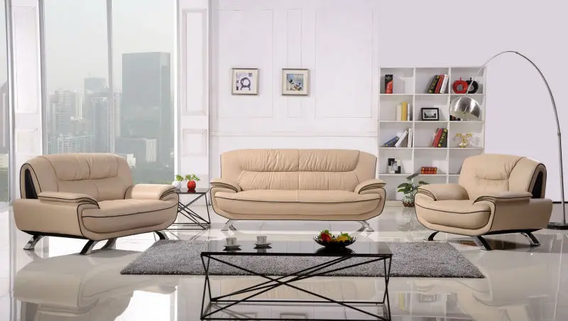 Cheap Sofa Set / Living Room Genuine Leather Sofa Set 405 White - Buy