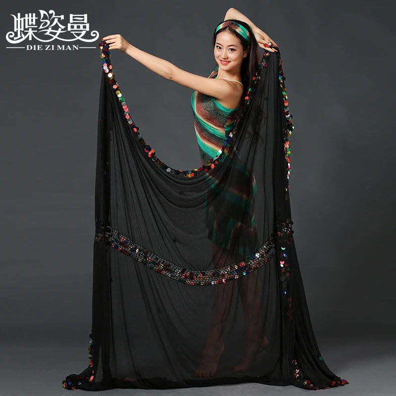 
SJ004 Performance Professional belly dance Linen veil for girl 