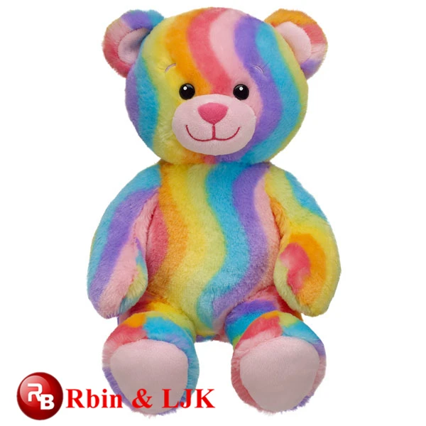 teddy bear with rainbow