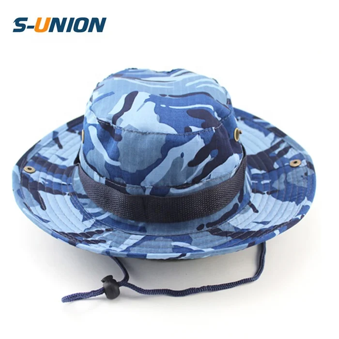 blue camo cap