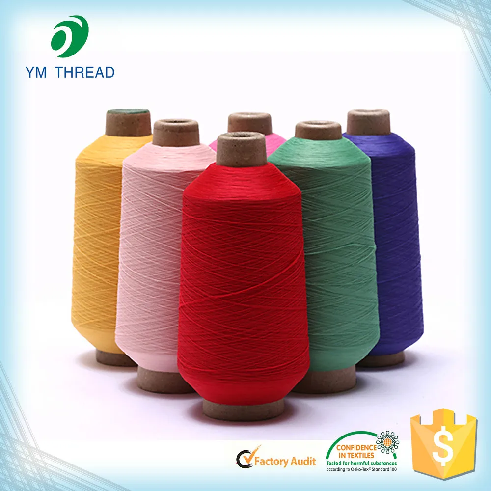 Colored 100 Polyester High Elastic Yarn 70d 75d 100d For Socks