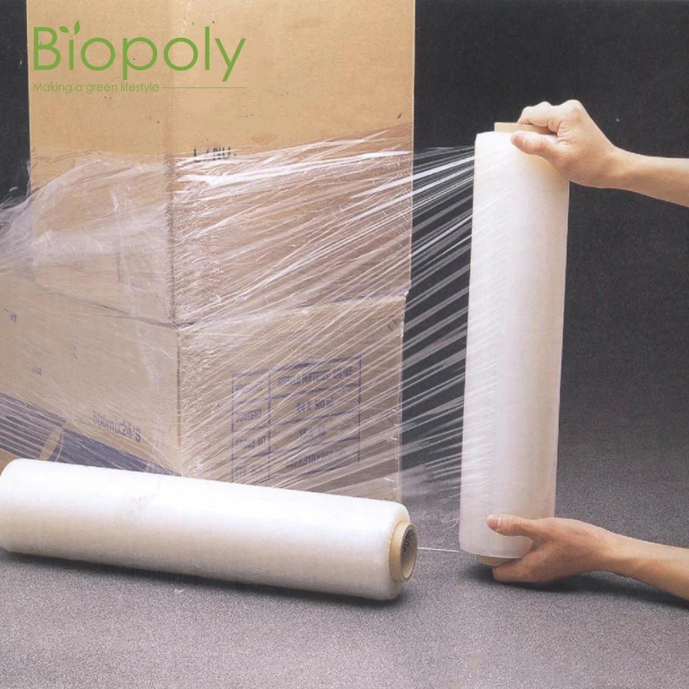 Pla 100 Biodegradable Custom Size Industrial Packaging Shrink Stretch