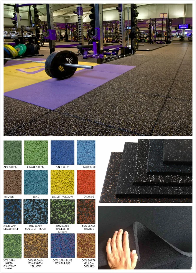 High Quality Recycled Gym Rubber Flooring Rubber Gym Flooring