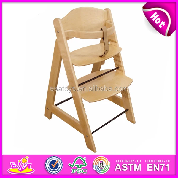 kids wooden high chair