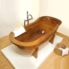 Portable wooden barrel bath