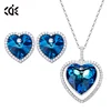 embellished with crystals from Swarovski Latest Fashion Wholesale 925 Silver Jewelry Set