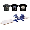 Multi color hand operate screen printing machine for tshirt