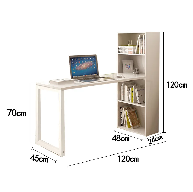 Modern Computer Desk With Bookcase Brief Writing Table Design Buy
