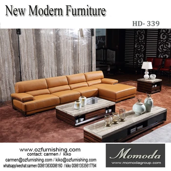 Hd339 European Style Factory Direct Full Grain Genuine Artistic Hd339 European Style Factory Direct Full Grain Genuine Artistic Leather Sofa