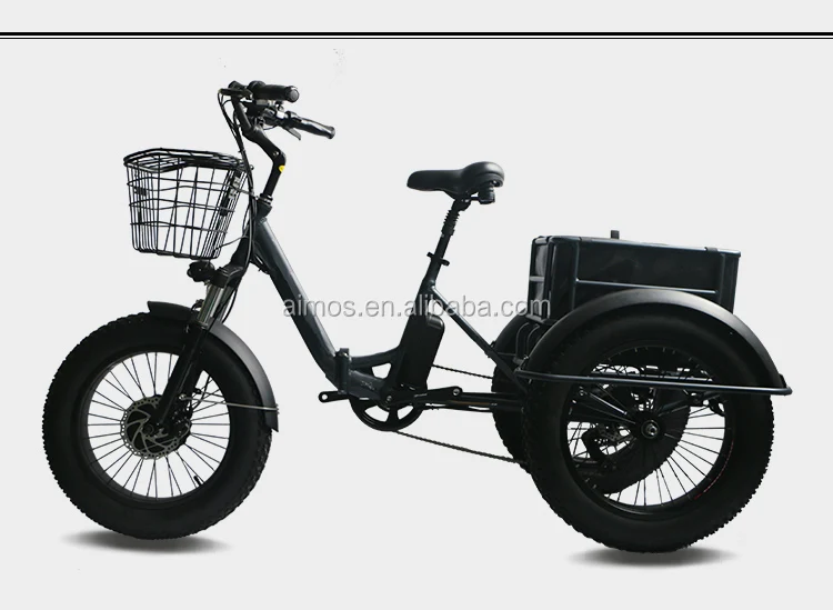 Electric Tricycle Pedal Assist Three Wheel Bicycle Foldable Electric Trike With 500w/750w Front