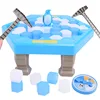 2019 Puzzle Table Games Penguin Pounding Ice Cubes Save Penguin Knock Ice Block Wall Toys Desktop Paternity Interactive Game