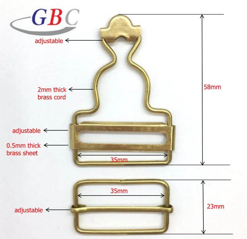 35mm Brass Metal Suspender Adjustable Buckles For Bib Overall Buy