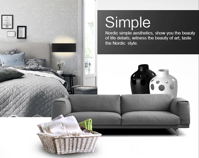 Wall Mounted 10W 24W 36W Boundary Indoor Modern Decorative Hotel LED Wall Light