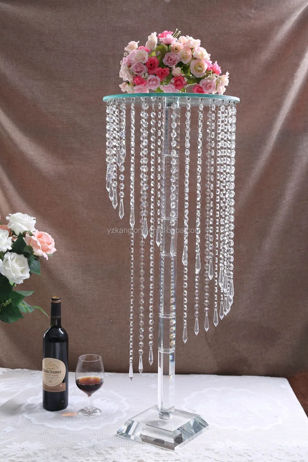 Crystal Table Centerpiece Candelabra For Wedding Decoration Buy Crystal Candelabra Product On Alibaba Com