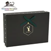 Graceful Black Rectangular Top and Bottom Gift Box with Atrovriens Ribbon