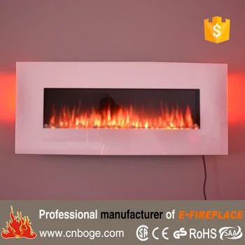 50 White Wall Mounted 10 Color Flame Electric Fireplace With 7 50 White Wall Mounted 10 Color Flame Electric Fireplace With 7 Ambient Backlits
