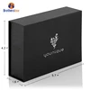 Handmade Feature and Glossy Lamination Printing Handling packaging glossy boxes black magnetic lid storage box gift box