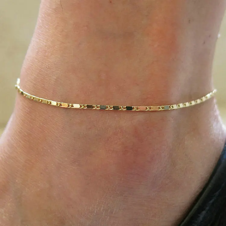 gold and silver anklet