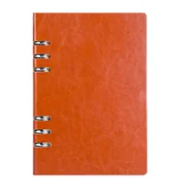 A5 Loose Leaf 3 Ring Binder Leather Journal Diary Notebook For Promotion