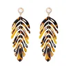 2019 Drop Earrings Acrylic Leaf Earrings Tortoise Shell Long Dangle Earrings For Women Jewelry