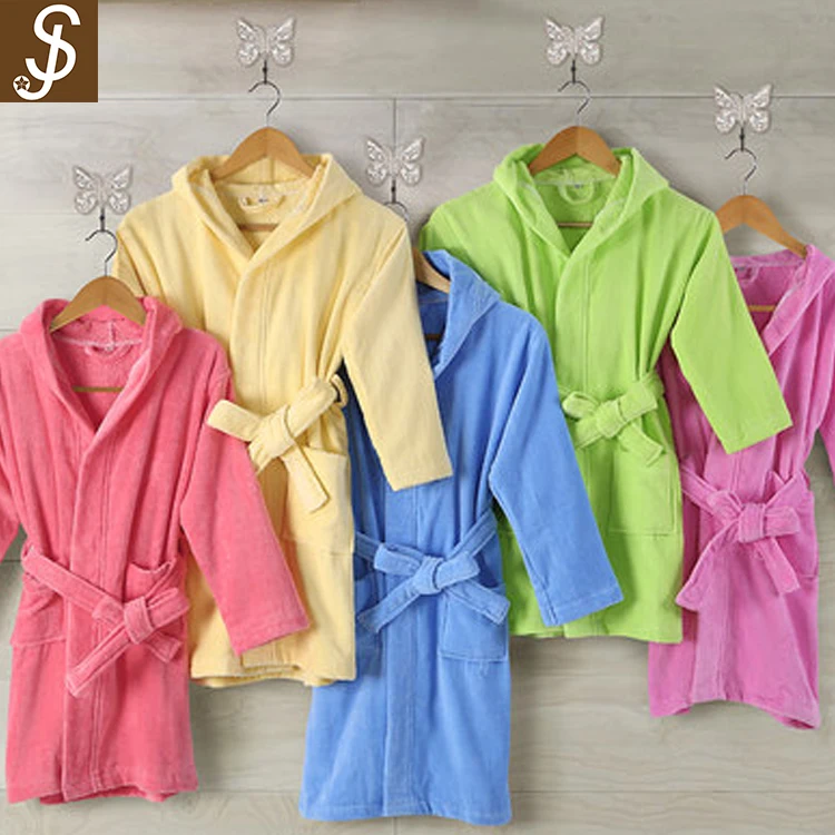 High Quality Comfortable 100 Cotton Bathrobe For Children Kids Bathrobe Hooded Bath Robes Buy