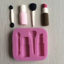 Makeup Tools Design Lipstick Fondant Cake Molds 3D Silicone Soap Chocolate Candy Decorative baking Bakeware kitchen accessories