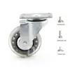 2" 3" 4" 5" Welded Pipe Stem, Screw Threaded Stem , Swivel Clear PU Caster with Brake