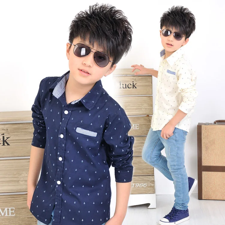 Compra niños camisa de anclaje online al por mayor de
